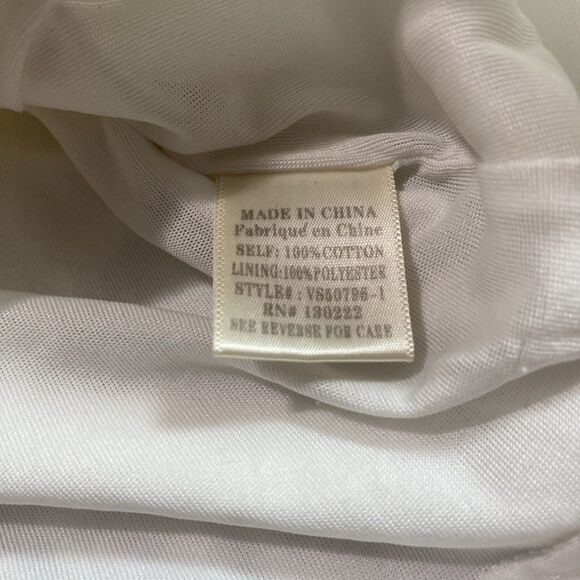 VERY J Mini Skirt Paperbag Waist Button Front Pockets Cotton Womens M White - Picture 8 of 8